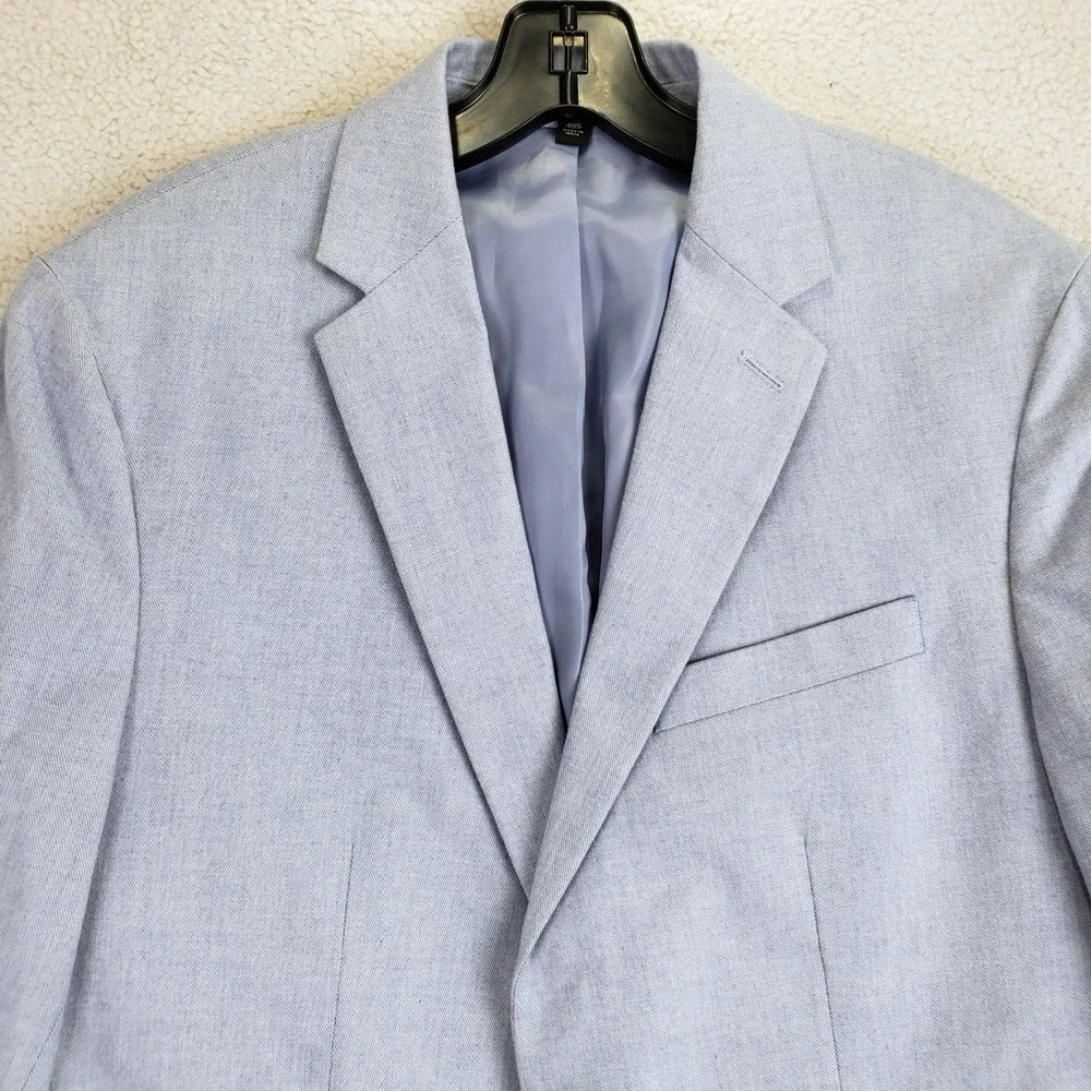 Banana Republic Slim Fit Blazer Mens 40S Blue Cotton Stretch Sport Coat Modern